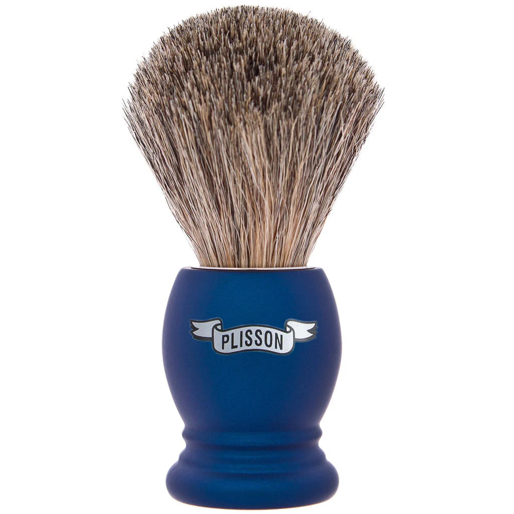 Plisson 1805 Shaving Brush Essential Blue Russian Grey Badger