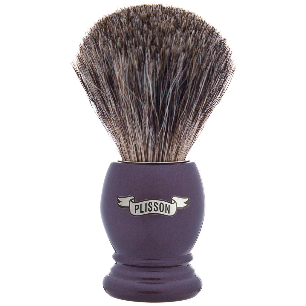 Plisson 1808 Shaving Brush Essential Brown Russian Grey Badger