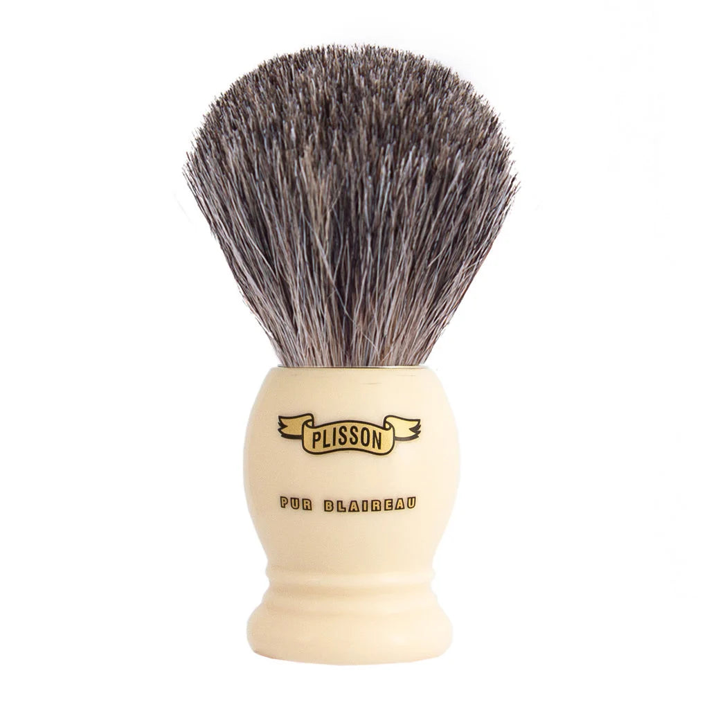 Plisson 1808 Shaving brush Original Ivory Russian Grey Badger